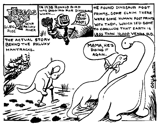 Origin of the Paluxy man tracks